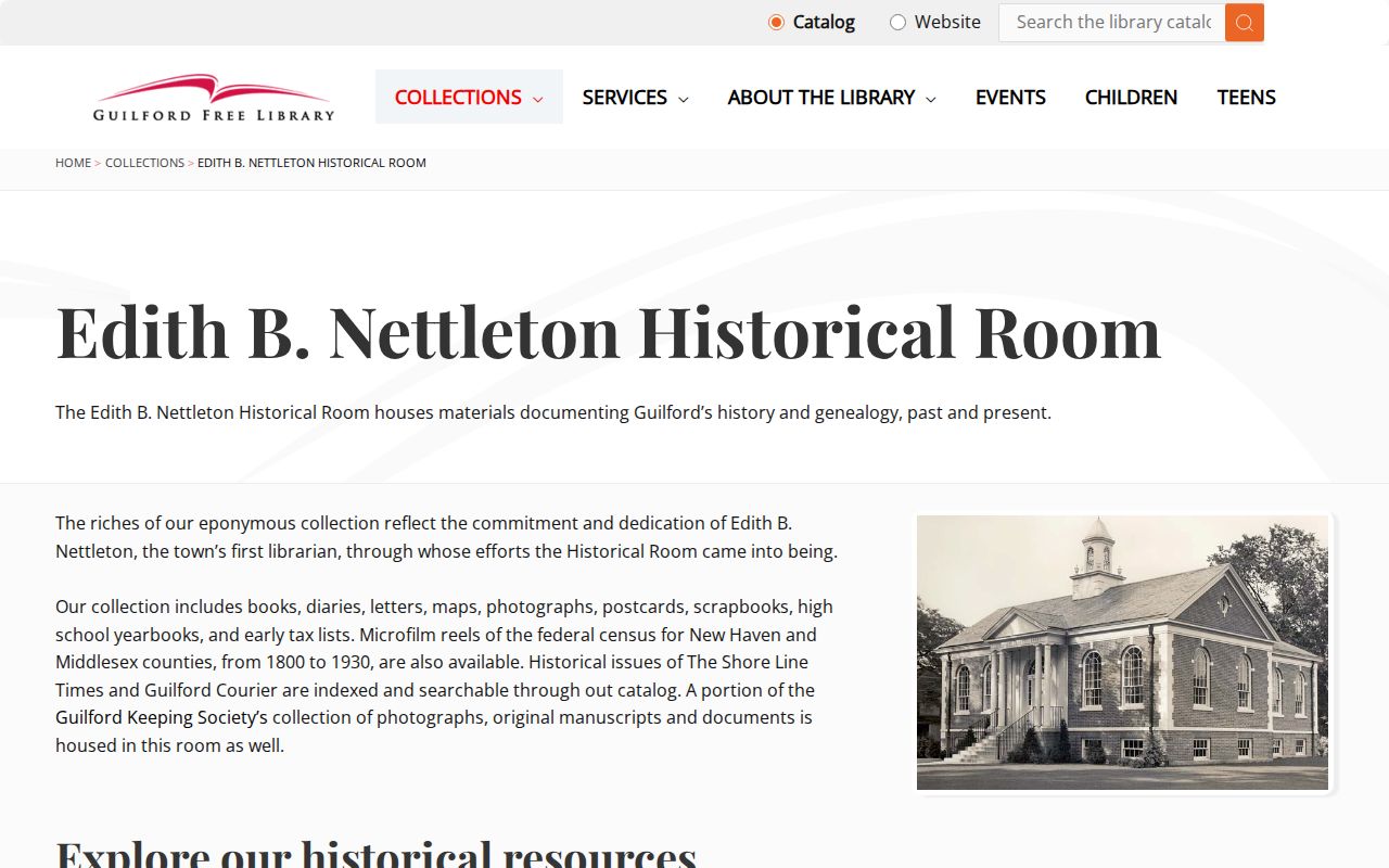 Guilford city directory research at the E. B. Newton Historical Room