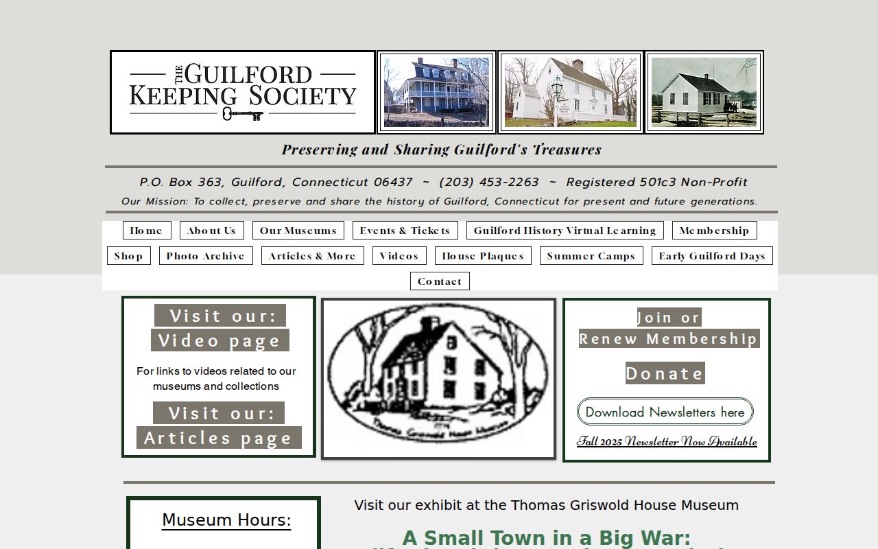 Guilford city directory historic collection at the Guilford Keeping Society