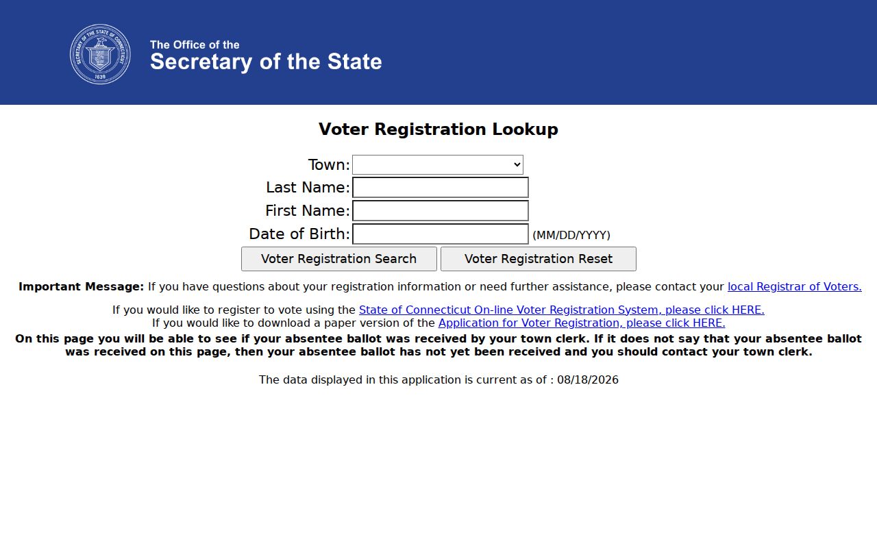 Guilford residents directory, Connecticut voter registration lookup